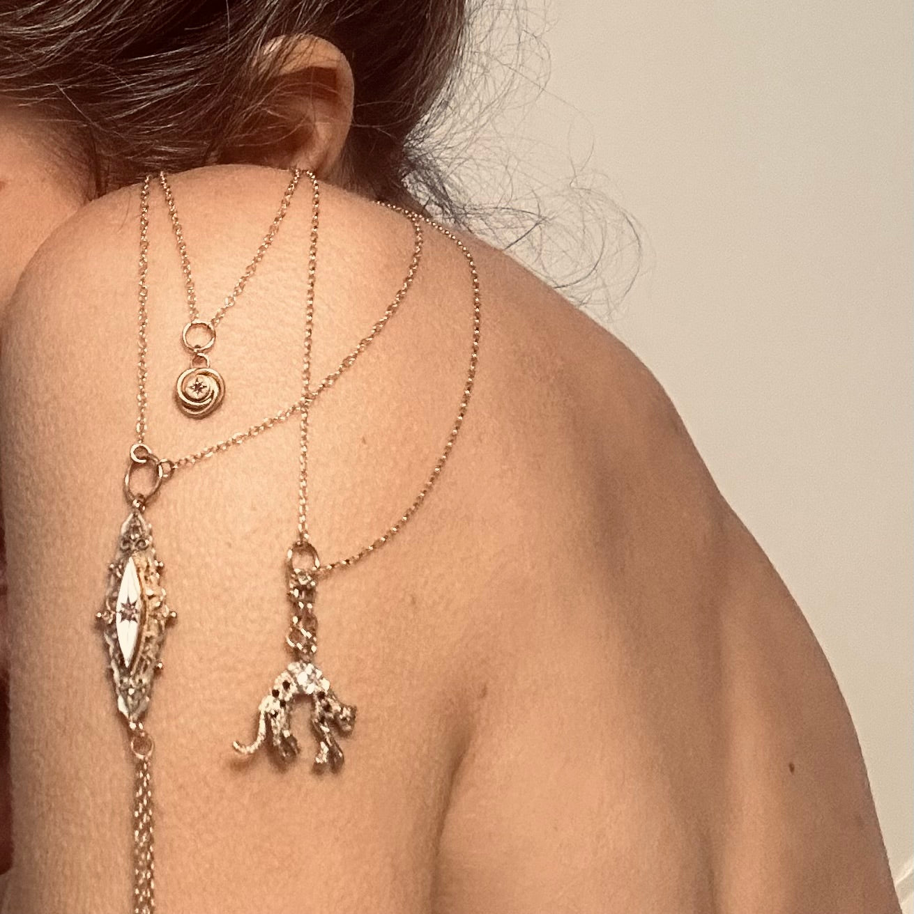 Vintage Gold Panther Necklace