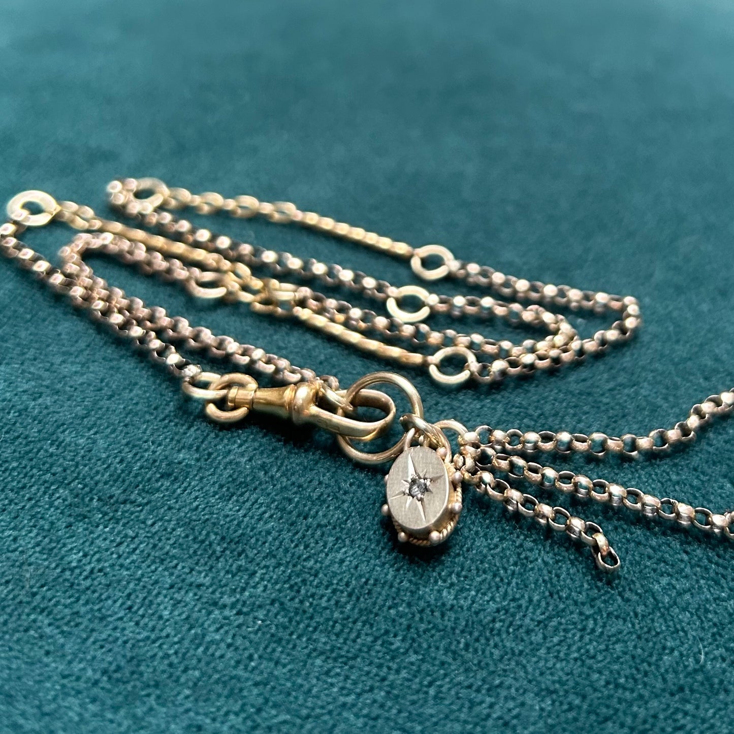Antique mixed link Tassel Necklace