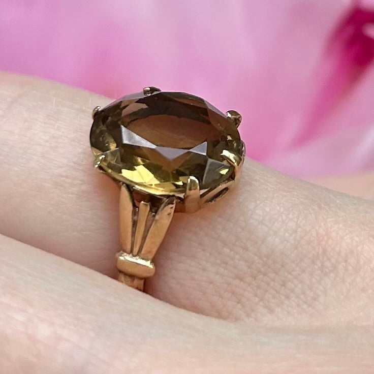 Vintage Smokey Quartz Cocktail Ring
