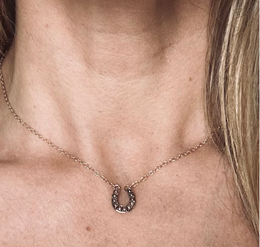 Antique Seed Pearl Horseshoe Necklace