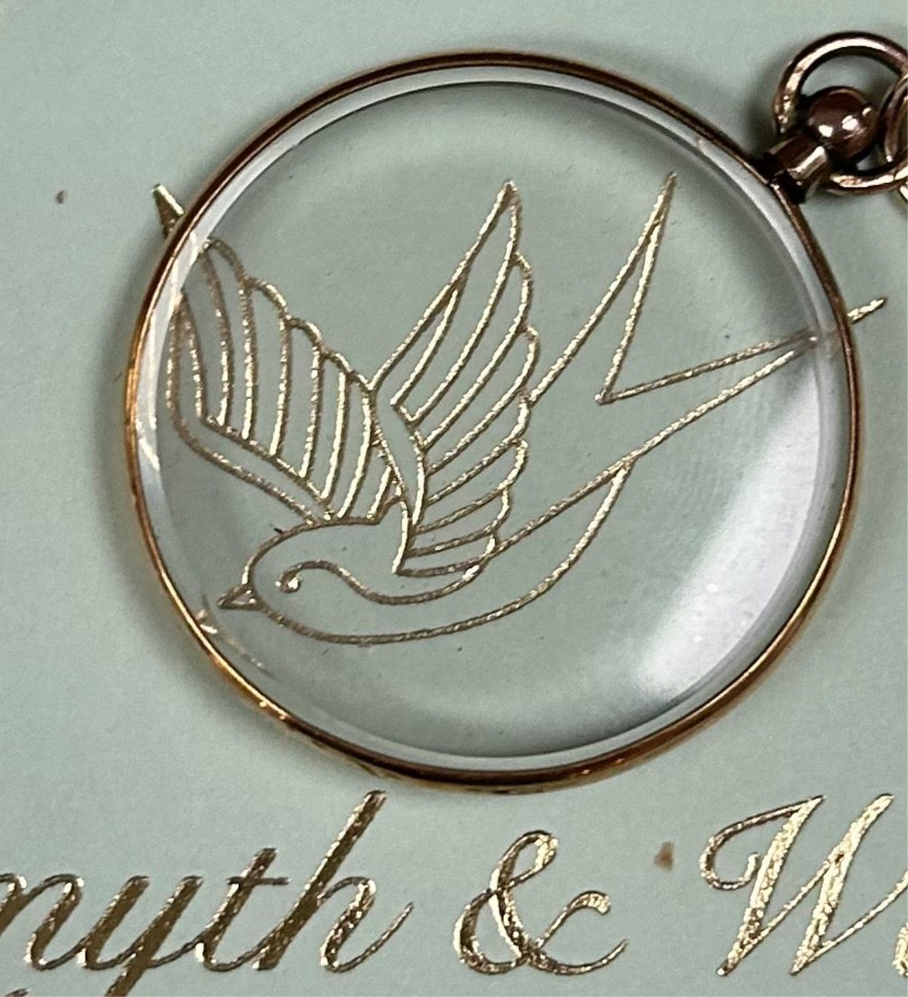Paper clip chain with Edwardian photo locket