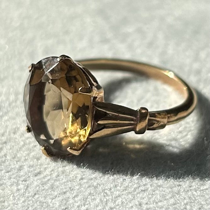 Vintage Smokey Quartz Cocktail Ring