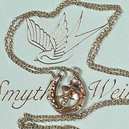 Antique Irish horseshoe necklace