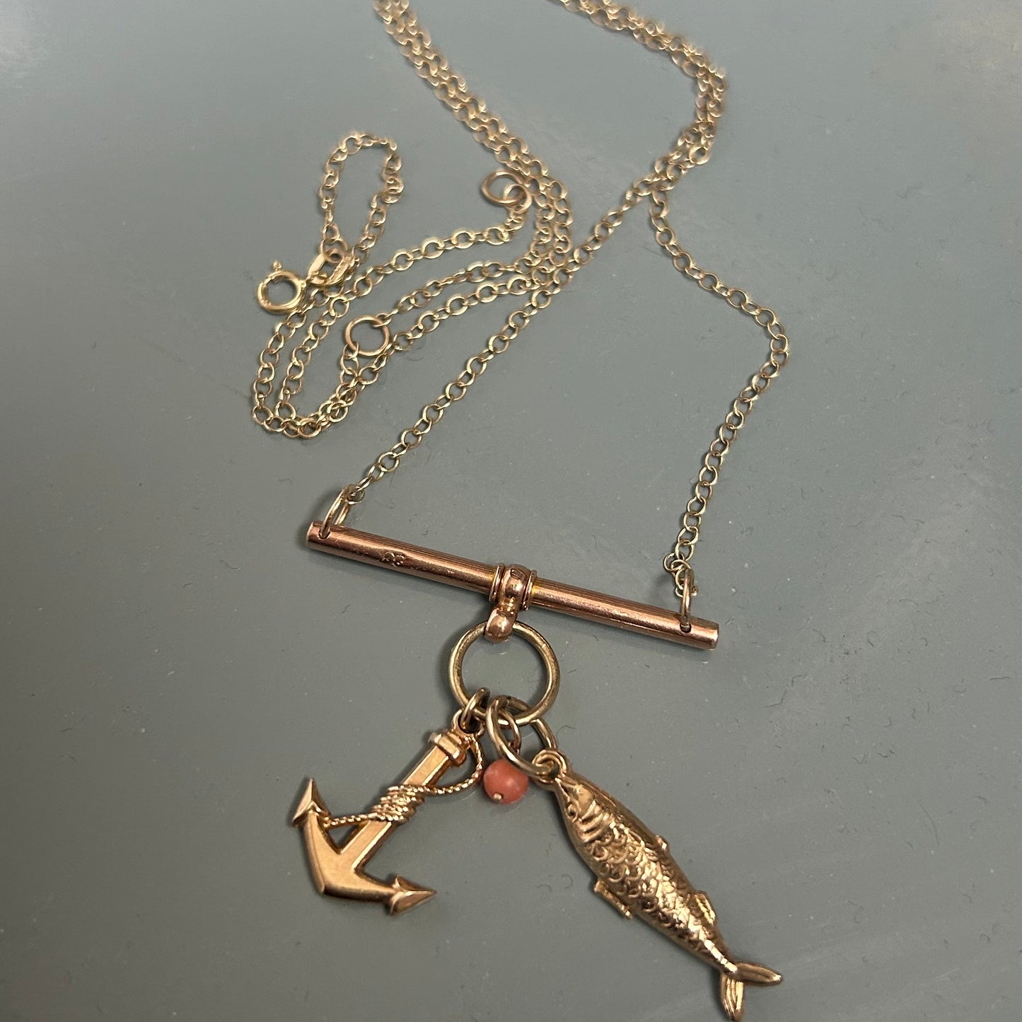 Vintage Nautical Gold Necklace