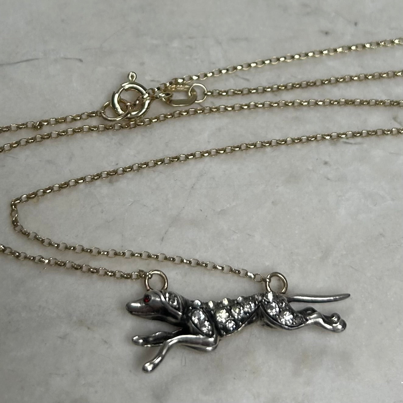 Art Deco hound Necklace