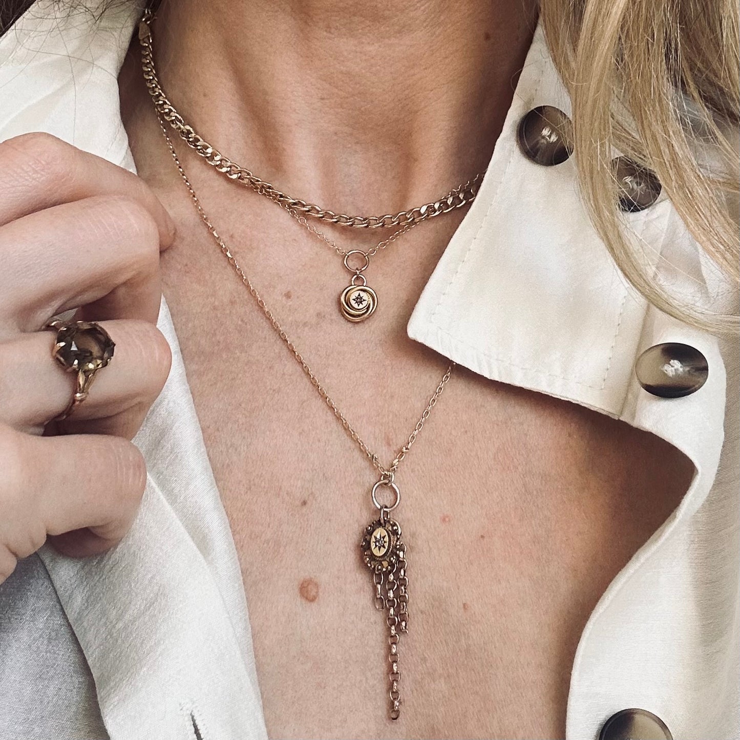 Antique Diamond Tassel Necklace
