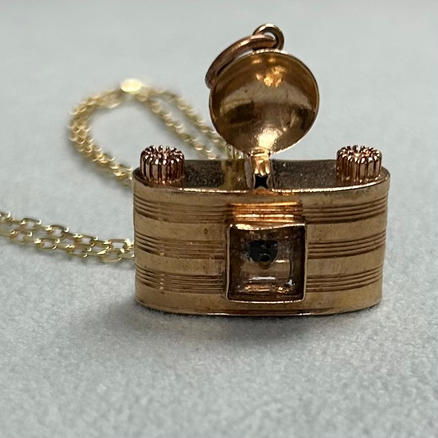 Vintage Camera Charm Necklace