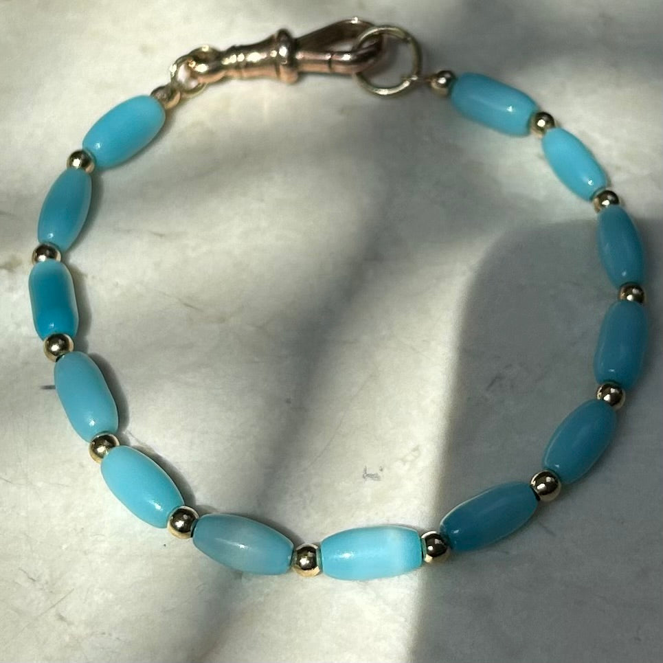 Aqua Mother of Pearl Bracelet