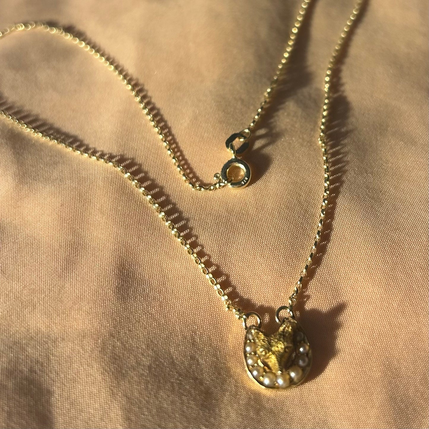 Antique Horseshoe & Fox Necklace