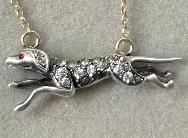 Art Deco hound Necklace