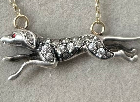 Art Deco hound Necklace