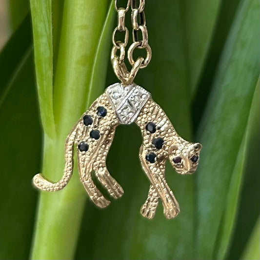Vintage Gold Panther Necklace