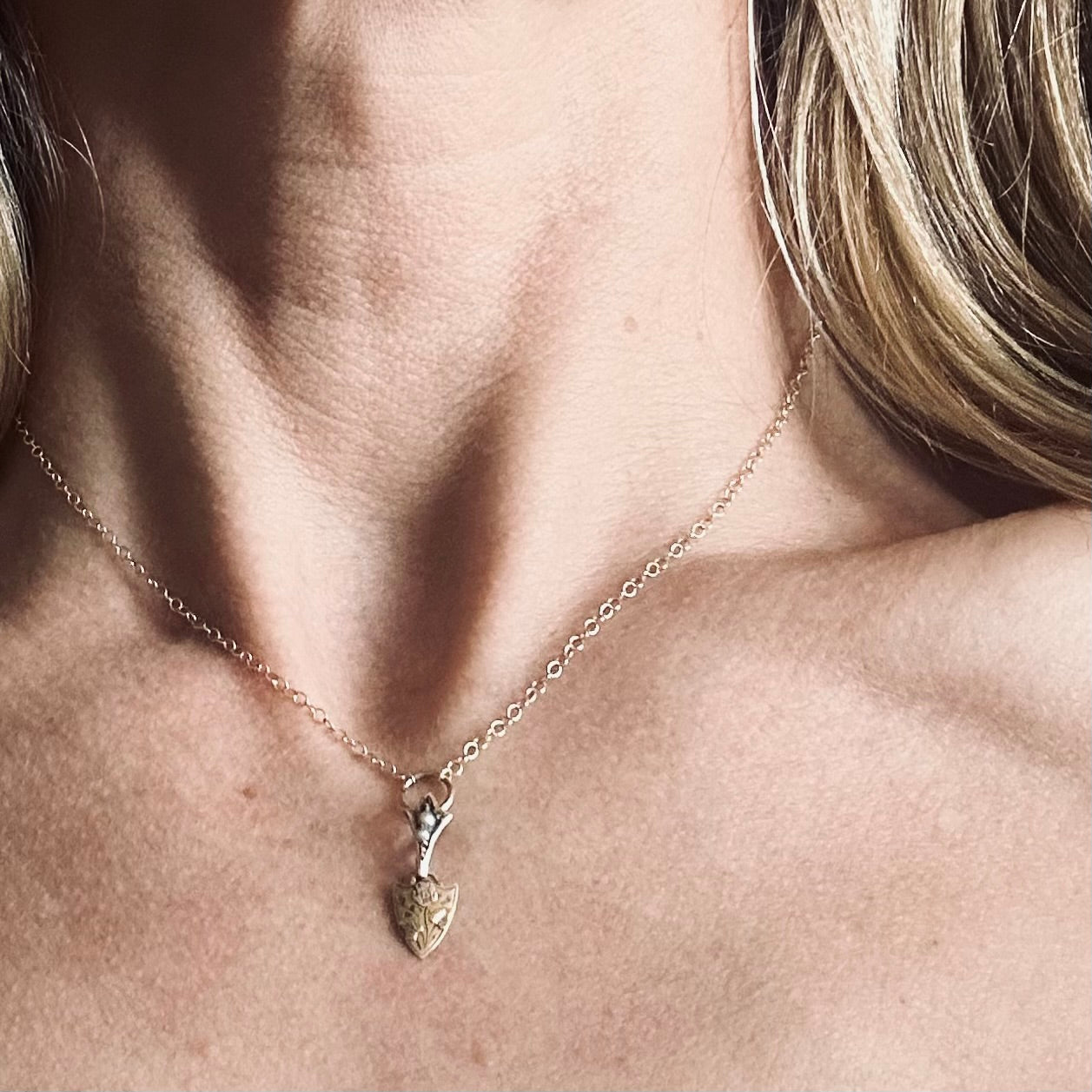 Antique Shield Necklace