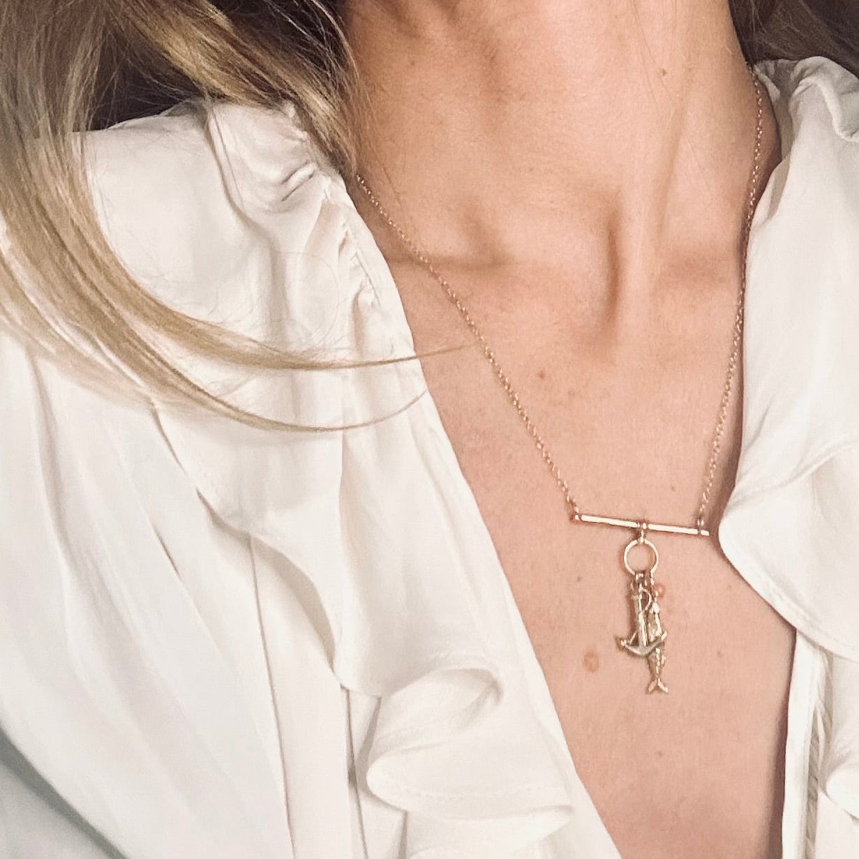 Vintage Nautical Gold Necklace