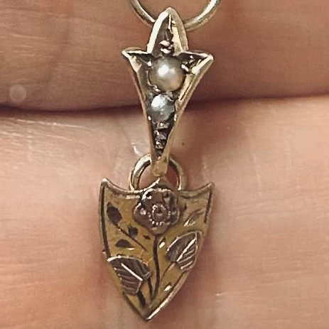 Antique Shield Necklace