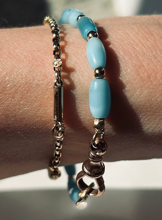 Aqua Mother of Pearl Bracelet