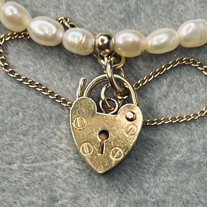 Vintage Pearl Locket Necklace