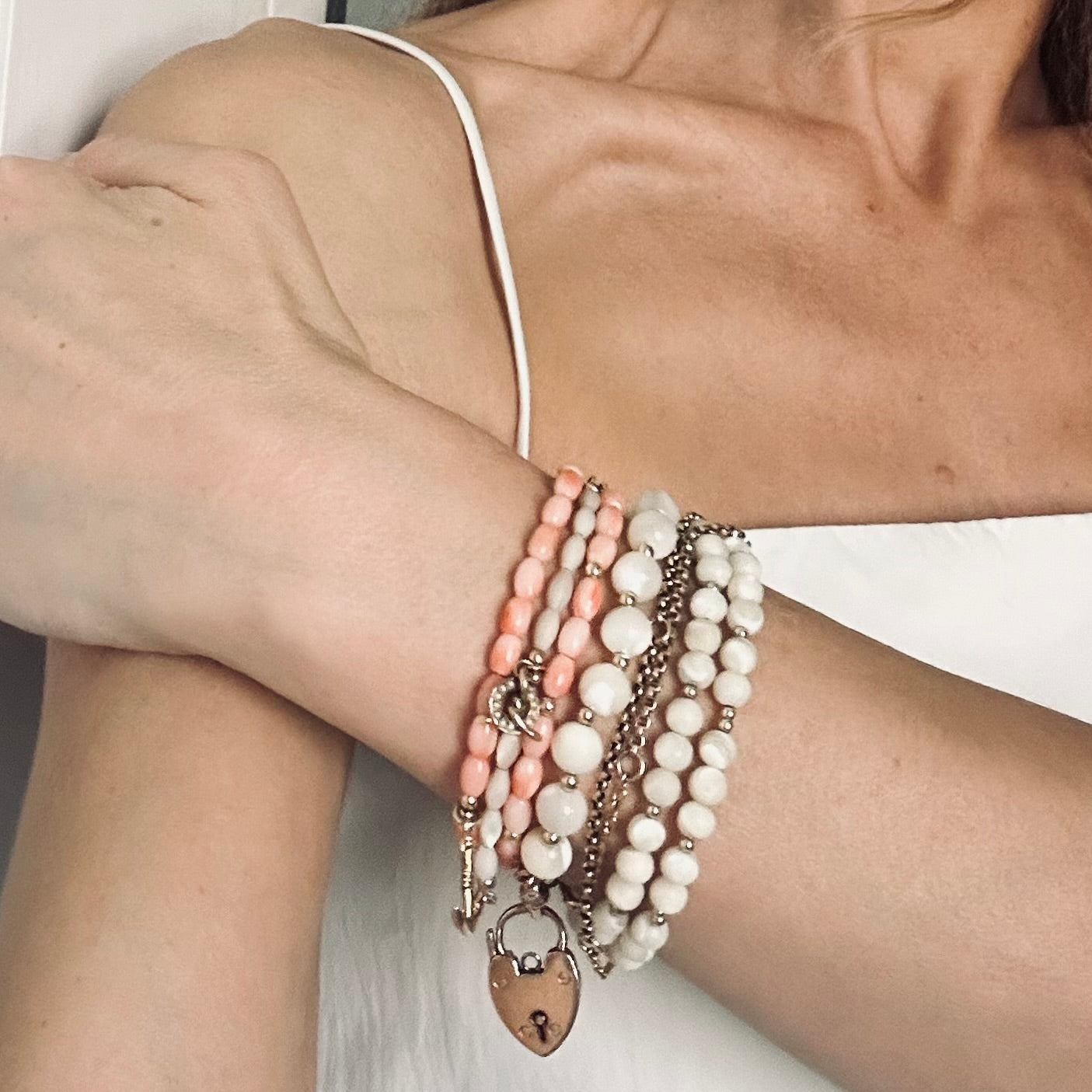 Angel Skin Coral Bracelet