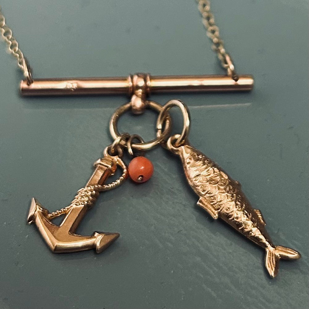 Vintage Nautical Gold Necklace