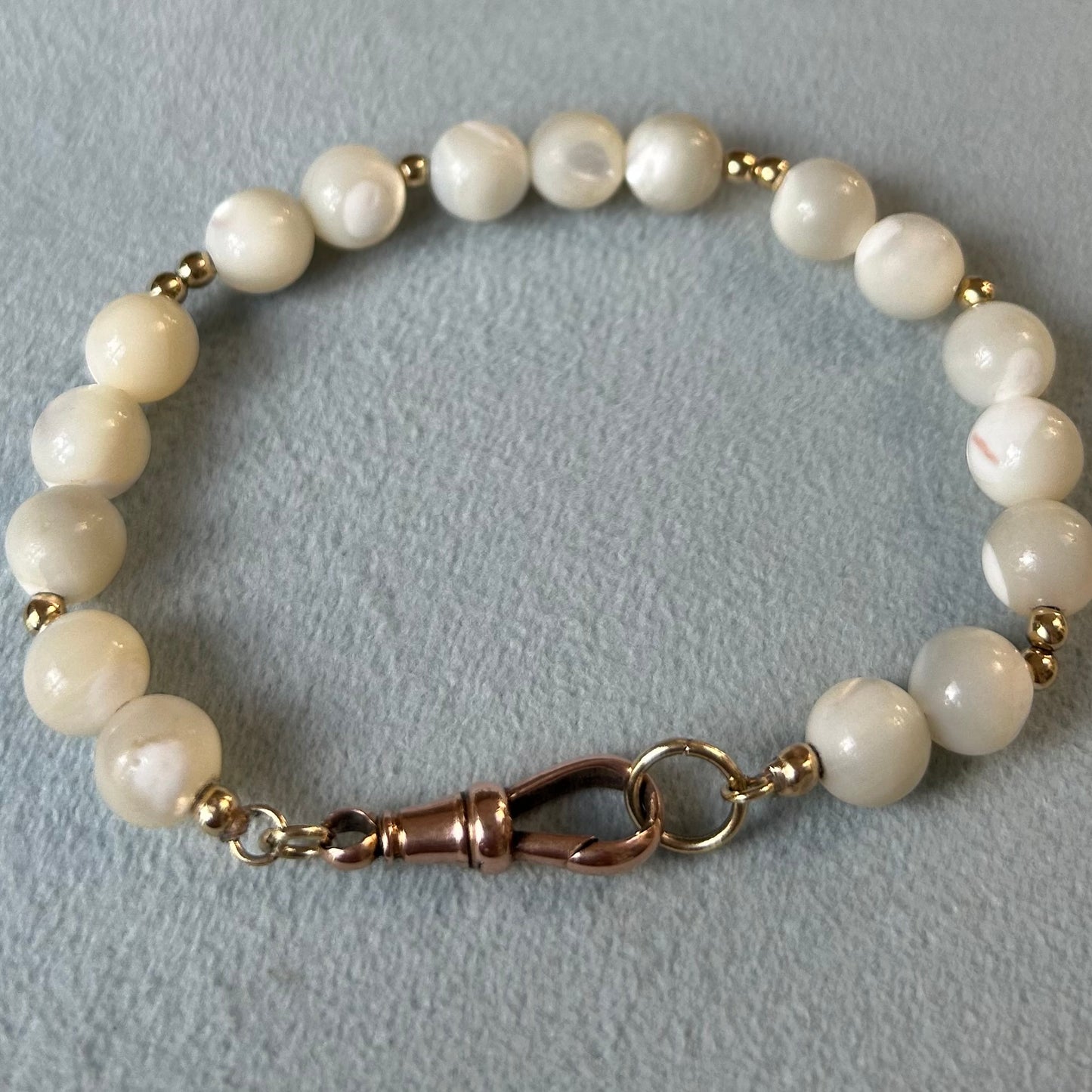 Vintage Mother of Pearl and Antique gold Bracelet