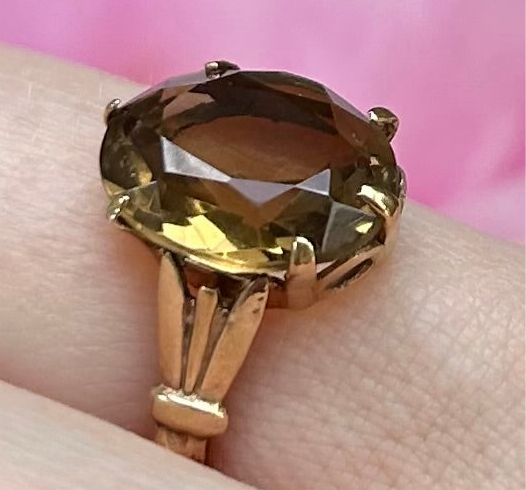 Vintage Smokey Quartz Cocktail Ring