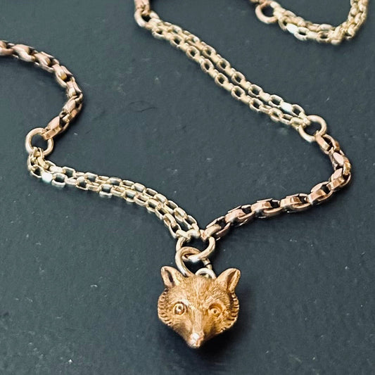 Victorian Fox Mixed Link Necklace