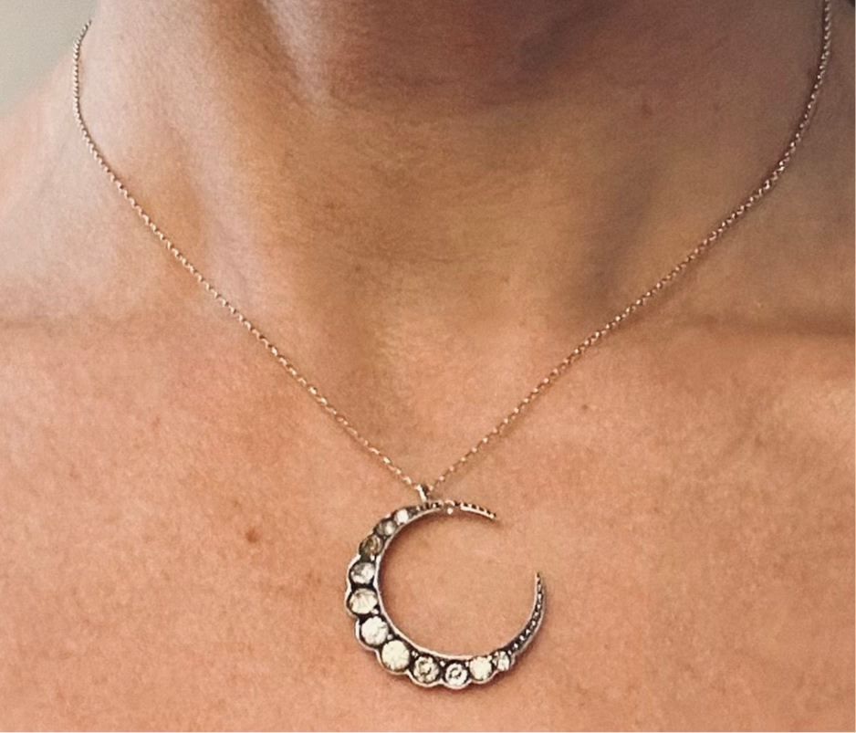 Victorian paste Crescent necklace