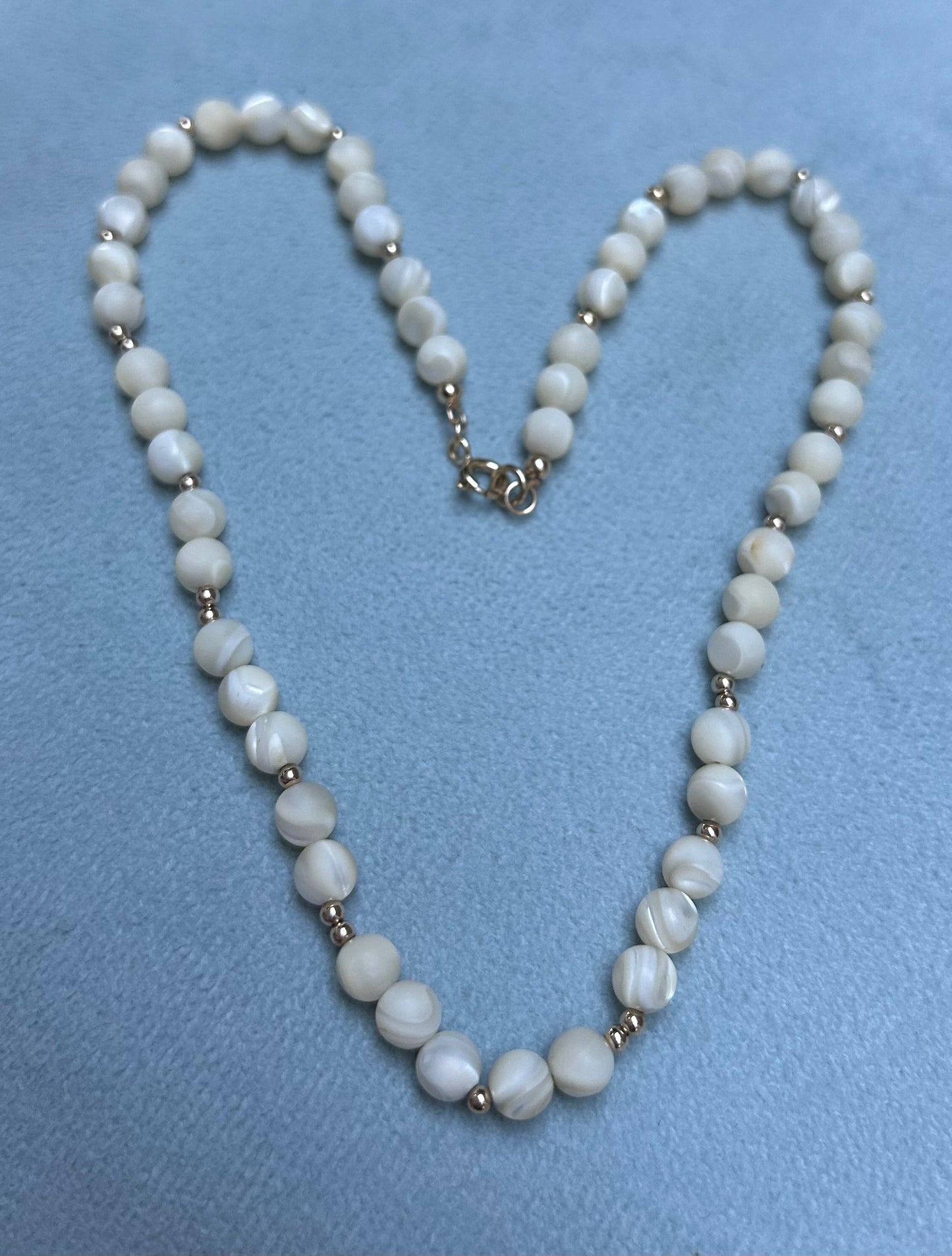 Vintage Mother of Pearl beaded short Necklace