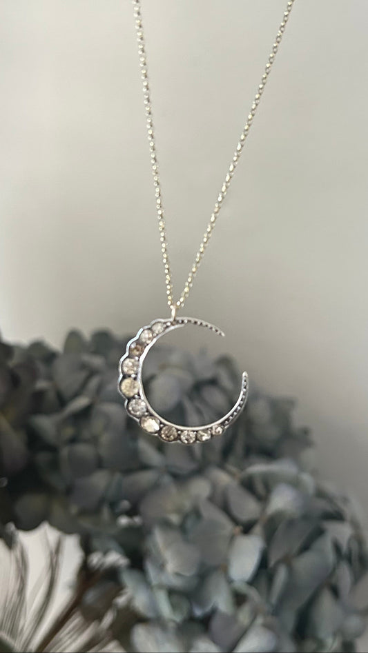 Victorian paste Crescent necklace