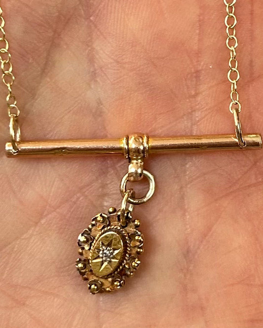 T bar & Victorian Diamond Necklace