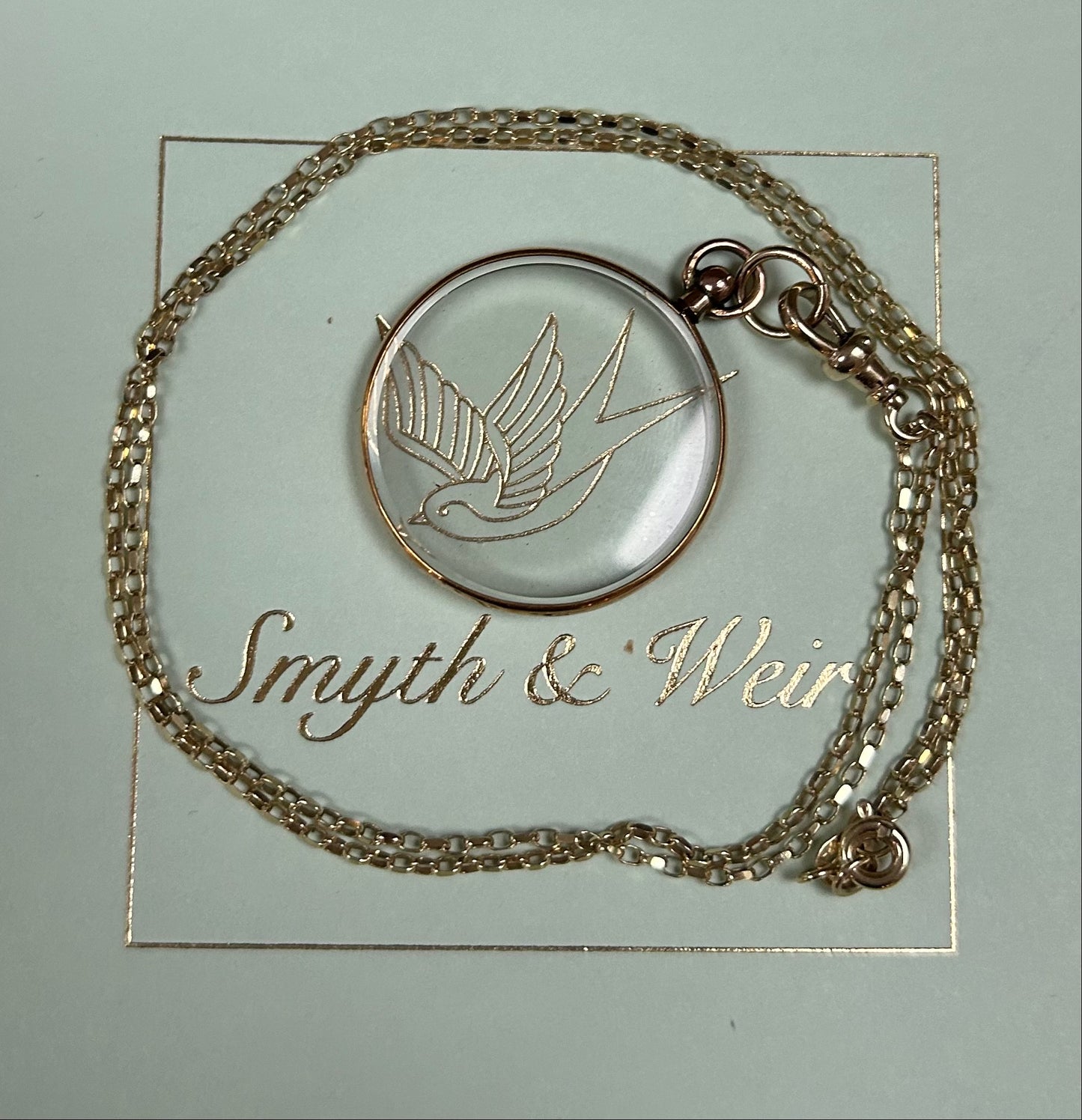 Antique  photo locket necklace