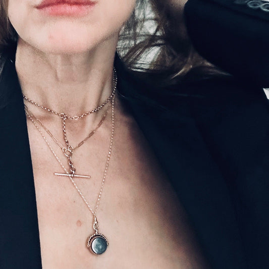 Victorian Bloodstone & Carnelian Spinning Fob  Necklace